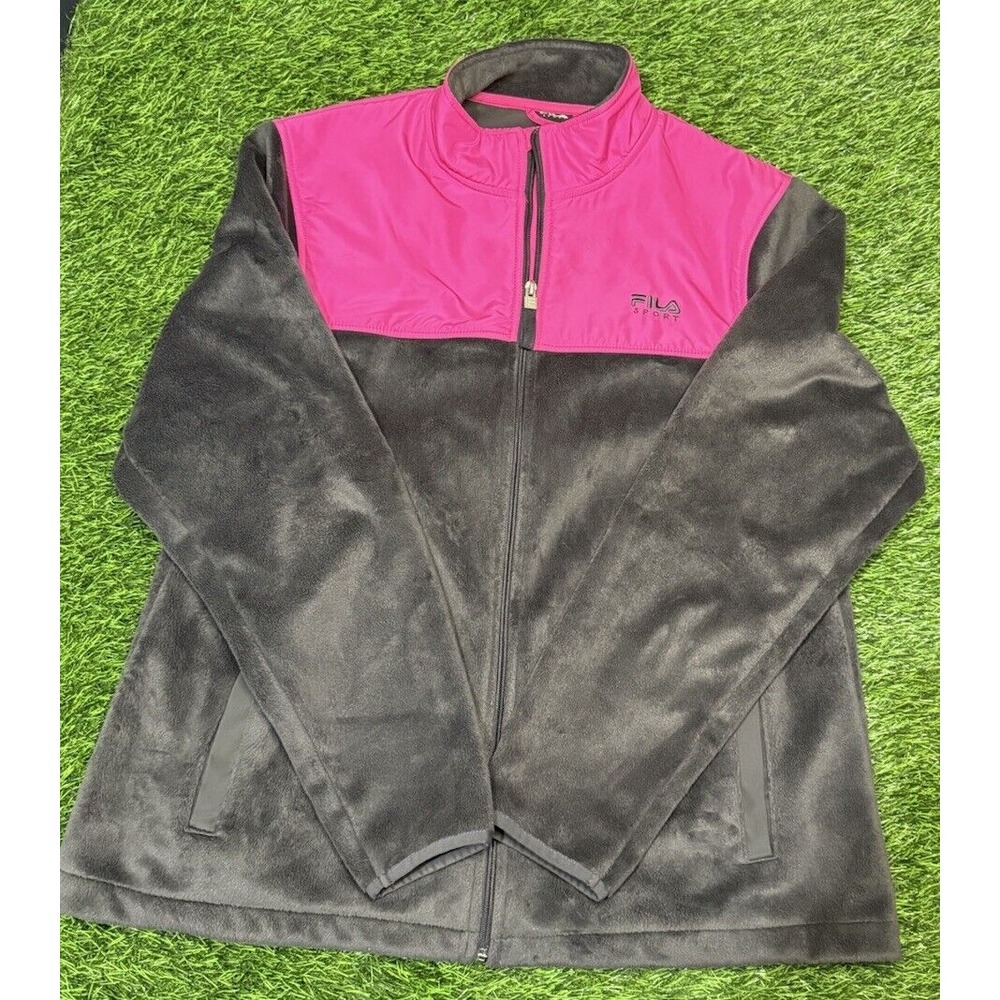 Fila Sport Women's Pink/Gray Jacket Size XL Polyester Running‎